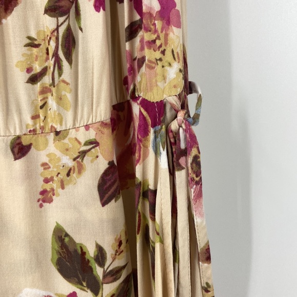 Band of Gypsies long floral faux wrap dress boho medium - Picture 7 of 15